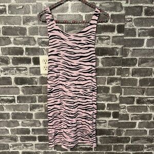 NWT Shady Lady sleep dress pink black zebra print